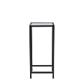 Unico Square Poseur Table with Black Frame and White Top