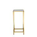 Unico Square Poseur Table with Gold Frame and White Top