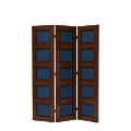 CKC Screen in Antique Walnut with Cornflower Panels