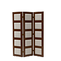 CKC Screen in Antique Walnut with White Panels