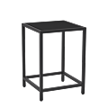 Unico Square Occasional Table with Black Frame and Black Top