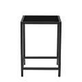Unico Square Occasional Table with Black Frame and Black Top