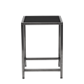 Unico Square Occasional Table - Stainless Steel Frame - Black To