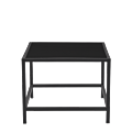Unico Square Coffee Table with Black Frame and Black Top