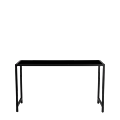 Unico Rectangular Poseur Table with Black Frame and Black Top