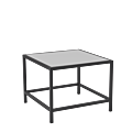 Unico Square Coffee Table with Black Frame and Coloured Top