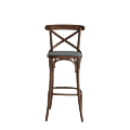 Coco Bar Stool in Natural with Grey Seat Pad
