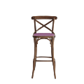 Coco Bar Stool in Natural with Icy Pink Seat Pad