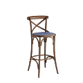 Coco Bar Stool in Natural with Lavender Seat Pad