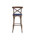 Coco Bar Stool in Natural with Sapphire Seat Pad