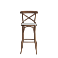Coco Bar Stool in Natural with White Seat Pad
