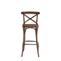 Coco Bar Stool in Natural with Cane Work Seat Pad