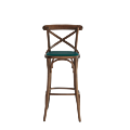 Coco Bar Stool in Natural with Emerald Seat Pad