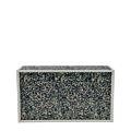 Unico Bar with White Frame and Blue Dotted Marble Panels