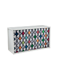 Unico Bar with White Frame and Multi-Colour Shapes Front