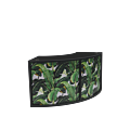 Unico Curved DJ Booth with Black Frame and Palm Leaf Print Panels