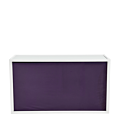 Unico Bar with White Frame and Purple Upholstered Front