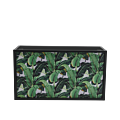 Unico DJ Booth with Black Frame and Palm Leaf Print Panels