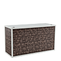 Unico DJ Booth - White Frame - Upholstered Snake Skin Panels