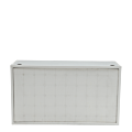 Unico DJ Booth with White Frame and White Upholstered Panels
