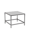 Unico Square Coffee Table - Stainless Steel Frame - White Top