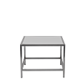 Unico Square Coffee Table - Stainless Steel Frame - White Top