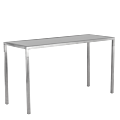 Unico Rectangular Poseur - Stainless Steel Frame - White Top