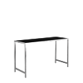 Unico Rectangular Poseur  F - Stainless Steel Frame - Black Top