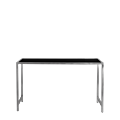 Unico Rectangular Poseur  F - Stainless Steel Frame - Black Top