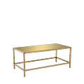 Unico Rectangular Coffee Table with Gold Frame and Gold Top