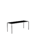 Unico Rectangular Dining Table - Steel Frame - Black Top