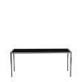 Unico Rectangular Dining Table - Steel Frame - Black Top