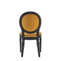 Chandelle Chair in Black with Amber Velvet Seat Pad
