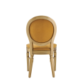 Chandelle Chair in Gold with Amber Velvet Seat Pad