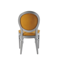 Chandelle Chair in Silver with Amber Velvet Seat Pad