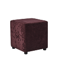 Rochelle Square Ottoman in Amethyst Purple Velvet