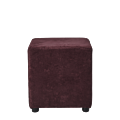 Rochelle Square Ottoman in Amethyst Purple Velvet