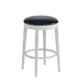 Beli Bar Stool White with Black Seat Pad