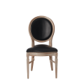 Chandelle Chair in Ivory with Black Seat Pad