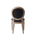 Chandelle Chair in Ivory with Black Seat Pad