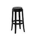 Charles Ghost Bar Stool in Black