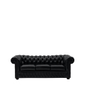 Chesterfield Sofa in Black 7ft
