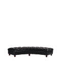 Chesterfield Curved Bench in Black