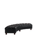 Chesterfield Curved Bench in Black