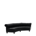 Chesterfield Curved Sofa in Black