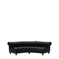 Chesterfield Curved Sofa in Black