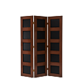 CKC Screen in Antique Walnut Frame with Black Panels