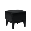 Classic Square Ottoman in Black