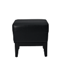 Classic Square Ottoman in Black