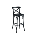 Coco Bar Stool in Black with Black Seat Pad